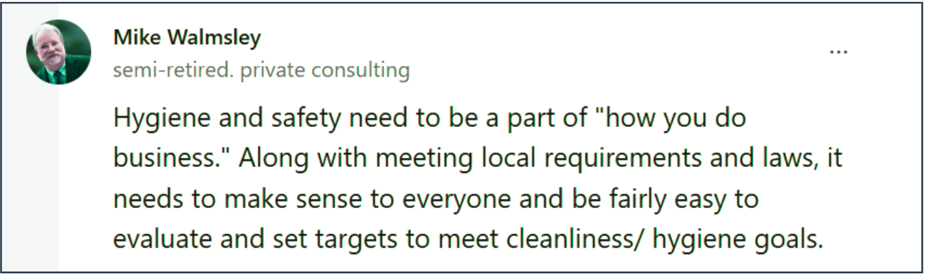 Mike Walmsley's Statement on the Importance of Hotel Hygiene and Safety