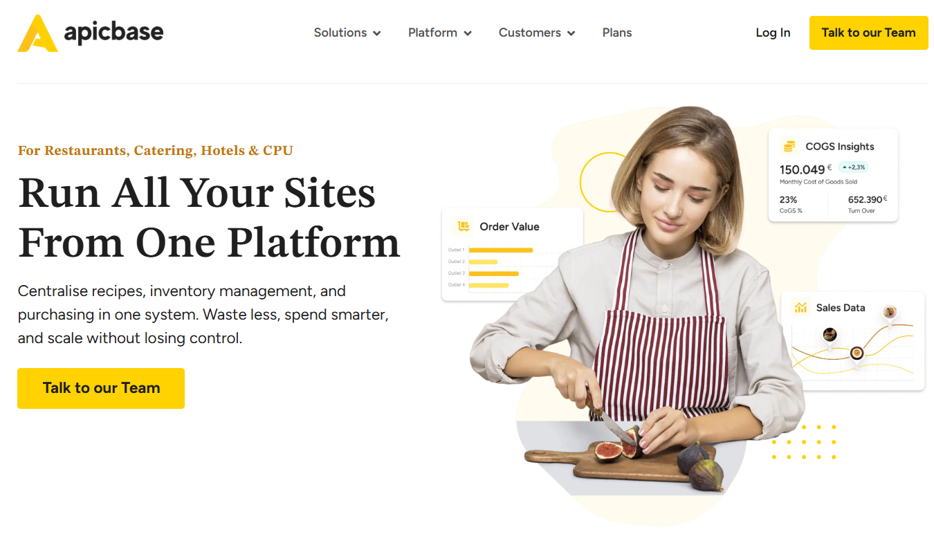 Apicbase Restaurant Reporting Software