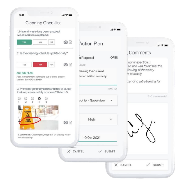cleaning inspection software and app